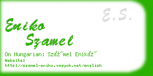 eniko szamel business card